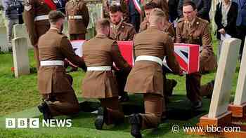 Footballer killed in WW1 buried after DNA identification
