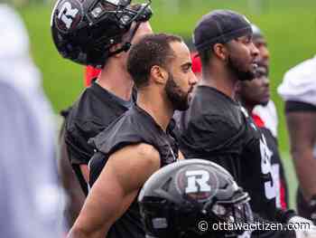 TIME TO SHINE: Justin Howell gives Ottawa Redblacks teammates pep talk before game vs. Ticats