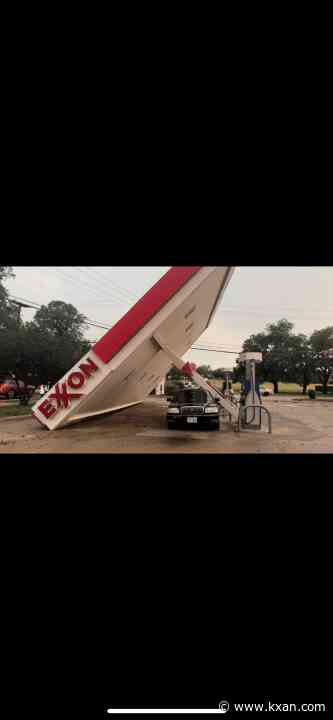 'I'm lucky to be alive': Temple man survives after car is crushed by gas station canopy