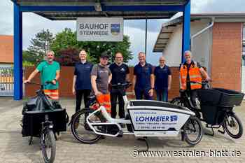 Stemwede: Bauhof testet Lastenräder-Einsatz
