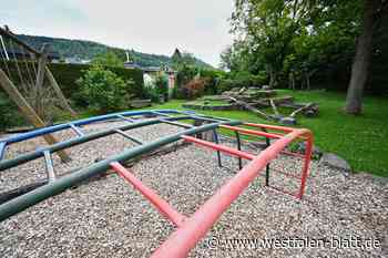 Feuer gelegt auf dem Kinderspielplatz „Am Südhang“