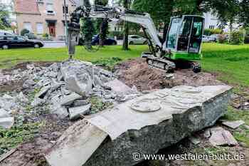 Zerstörtes Husarendenkmal: Stadt Paderborn prüft Höhe des Schadens
