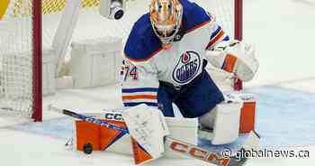Goalie Stuart Skinner goes from pulled to praised as Oilers seek 2-0 lead over Stars
