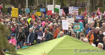 Hundreds participate in anti-UCP protests across Alberta Saturday