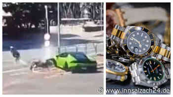 Lambo-Fahrer fährt Rolex-Dieb vom Bike: Sportwagen nur noch Schrott