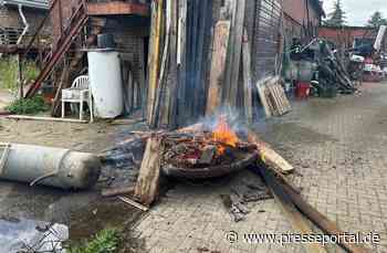 FW-KLE: Feuerschale außer Kontrolle geraten
