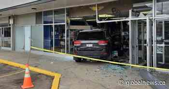 Person taken to hospital after Edmonton liquor store car crash