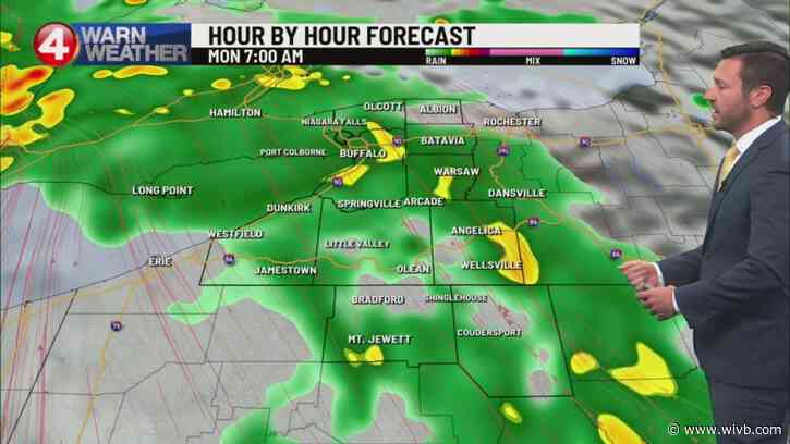 Showers & Storms Tonight & Monday