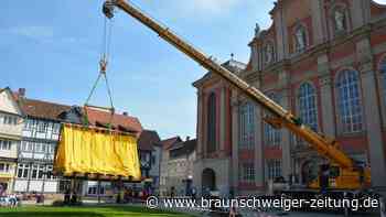 Premiere: Fliegendes Katastrophenschutz-Zelt in Wolfenbüttel