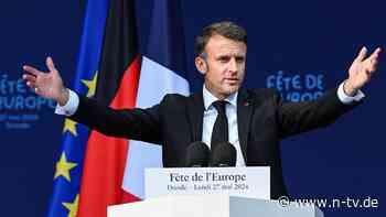 Rede vor der Frauenkirche: Macron wirbt in Dresden für souveränes Europa