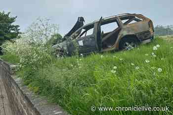 Burnt-out car abandoned in West Denton for seven weeks dubbed 'a magnet for anti-social behaviour'