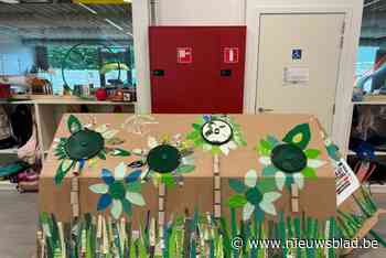 Basisscholen beschilderen kartonnen tentjes voor Klimaatfestival van 1 juni