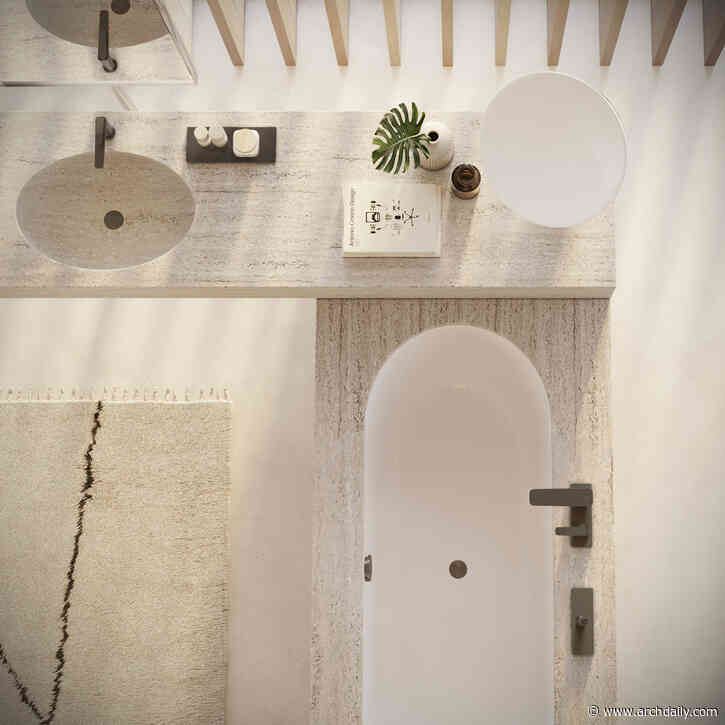 A Bathtub and Sink in a Single Sculptural Element: Antonio Citterio's Vision for a Nature Retreat