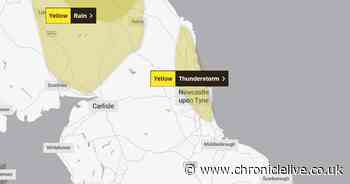 Met Office issues weather warning as rush hour thunderstorm to hit North East
