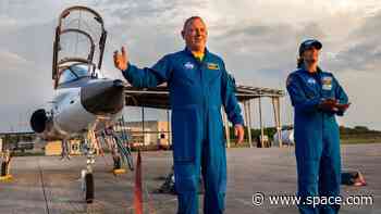 Boeing Starliner astronauts arrive at launch site for 1st flight test on June 1 (photos)