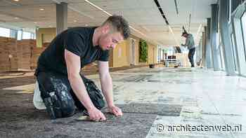 Kantoor op de Zuidas: 7000 m2 gerecycled tapijt.