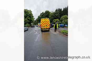 Fire service cut person from car after crash near Whalley
