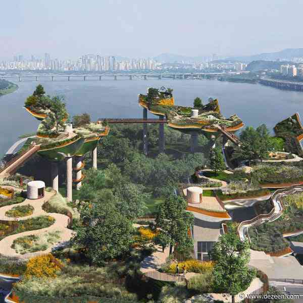 Heatherwick Studio reveals plans for island park with "floating islets" in Seoul