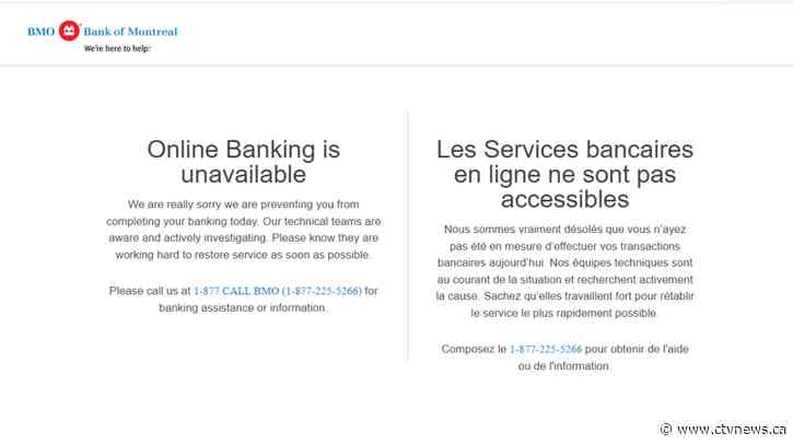 Some BMO bank clients face outages in Canada, U.S.