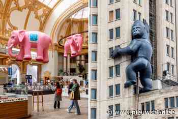 IN BEELD. King Kong neemt Boerentoren over, roze olifanten de Stadsfeestzaal: dit is Antwerp On Air
