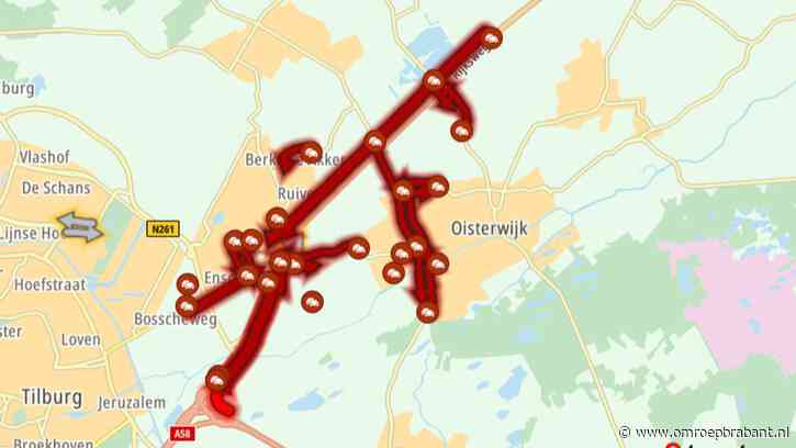 Veel vertraging op N65 door ongeluk en festivalbezoekers Intents