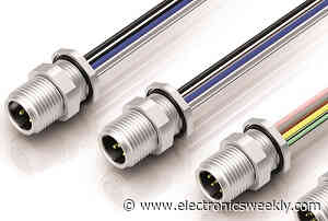 M12 panel mount connectors with assembled wires