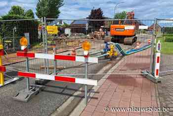 Kruispunt Meierend nog drie weken afgesloten door wegverzakking