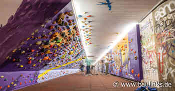 Heco Edelstahlschrauben sichern Boulderwand in ehemaliger Fußgängerunterführung