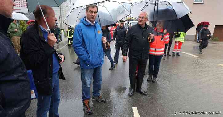 Söder dankt Helfern im Hochwassergebiet nahe Augsburg