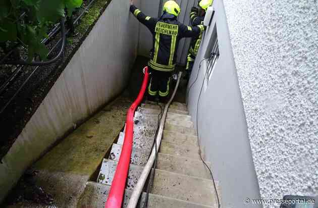 FW Reichenau: Starker Dauerregen sorgt für weitere Feuerwehreinsätze, Reichenau-Waldsiedlung, 01.06.2024
