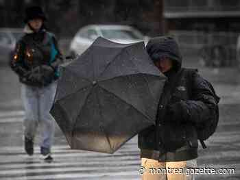 Montreal weather: Don't let the early sunshine fool you. Keep an umbrella handy