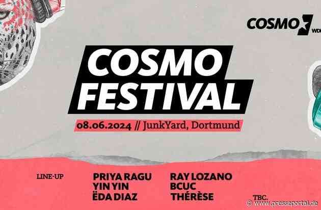 Live-Acts mit Haltung, Vibes aus der ganzen Welt / COSMO Festival am 8. Juni in Dortmund