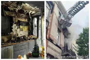 Gezin en hond door brandweer van balkon gered tijdens keukenbrand: “Eén bewoner die probeerde te blussen, liep wel brandwonden op”