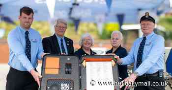 Bridlington RNLI lifeboat station welcomes anniversary scroll