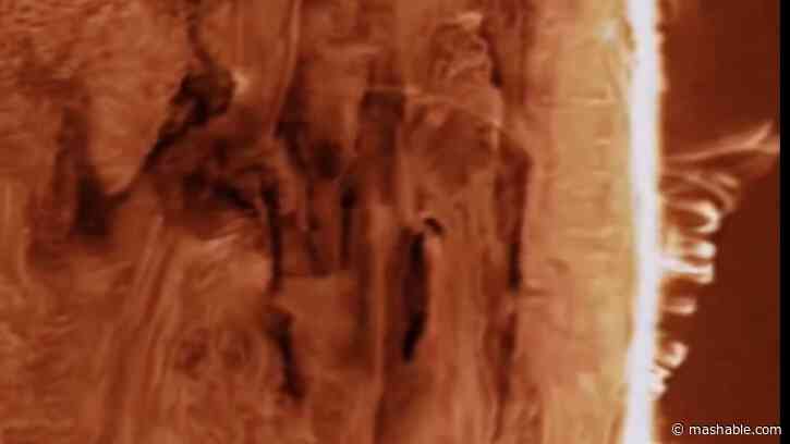 Footage shows return of colossal sunspot that created Northern Lights