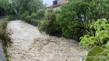 Diffuse Hochwasserlage in der Stadt Rosenheim: Integrierte Leitstelle meldet über 500 Einsätze