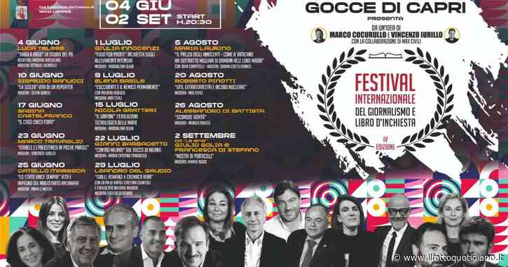 Festival Internazionale del Giornalismo e del Libro d’inchiesta, tutti gli appuntamenti e gli ospiti: da Marco Travaglio a Nicola Gratteri