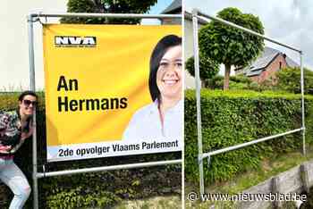 Banner van kandidaat-burgemeester al drie keer gestolen: “Ik heb een sterk vermoeden dat politieke tegenstanders hier achter zitten”