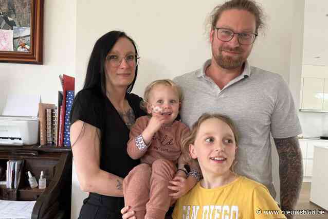 Joëlle is 2, maar heeft door darmprobleem al eetstoornis: “Ze heeft sondevoeding nodig, maar daarvan wordt maar habbekrats terugbetaald”