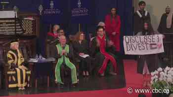 U of T convocation ceremonies begin against backdrop of pro-Palestinian encampment