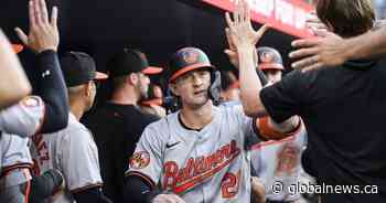 Hays powers Orioles to 7-2 victory over Blue Jays