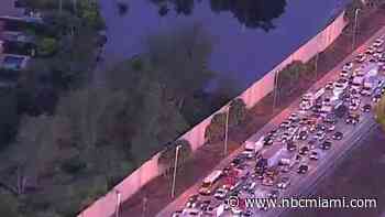 Three lanes blocked on Sawgrass Expressway in Broward County