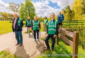 Footpath enhancement work underway in Cassiobury Park