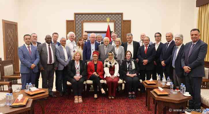 Christina McAnea joins solidarity mission to Palestine