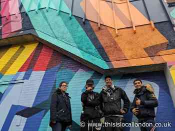 Hampstead School students create mural with artist Pref