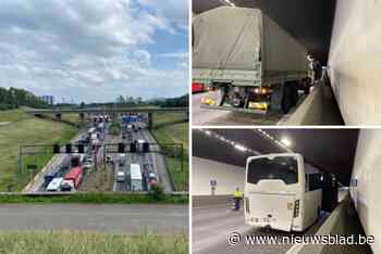Stevige avondspits rond Antwerpen na ongeval met legervoertuigen in Kennedytunnel