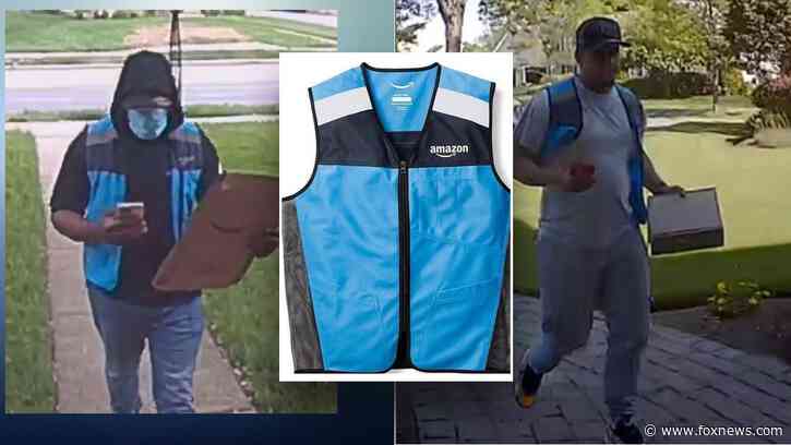 Porch pirates hit homes wearing Amazon vests that can be bought online