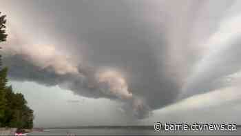 Severe thunderstorm with 100km/h winds, flash floods and large hail issued for Simcoe County