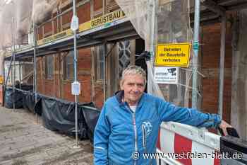 Kein Weiterkommen: Baustopp am Heisingschen Haus in Delbrück