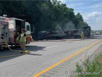 Drivers injured in two-truck collision on Highway 416